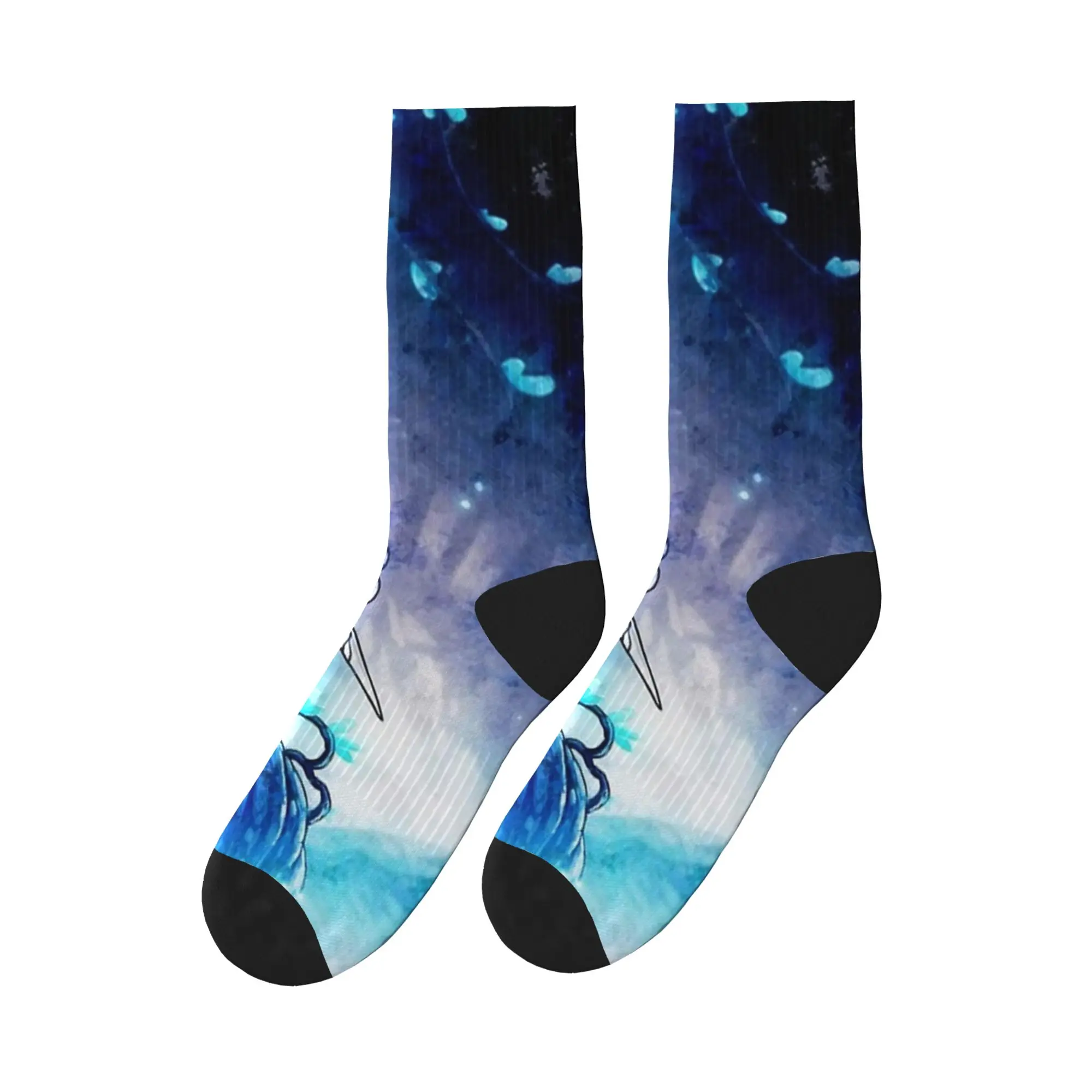 Hollow Knight Lifeblood Socks  Kawaii Stockings Adults Men Soft Breathable Running Socks Winter Graphic Anti-Slip Socks