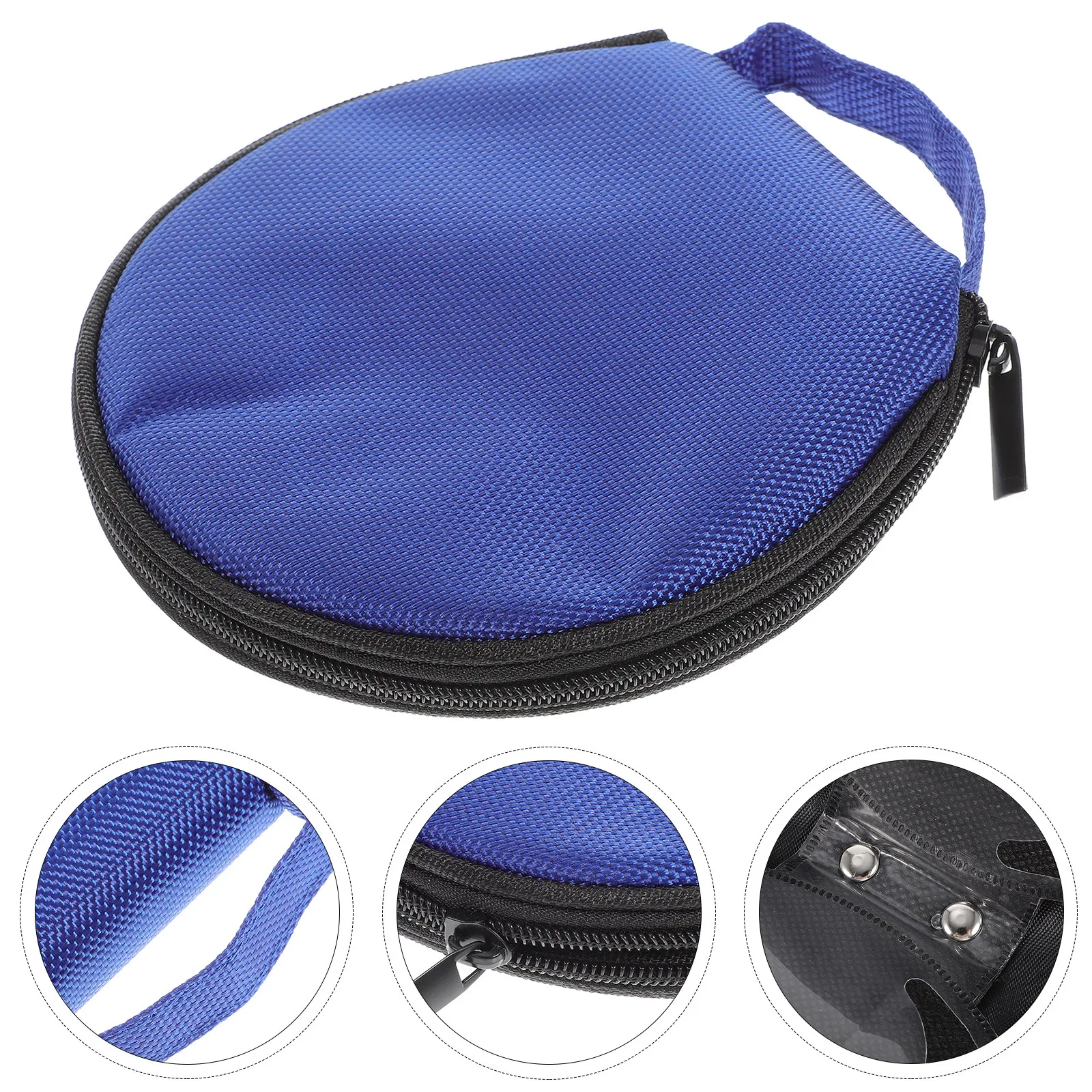 20 Capacity Compact Cd Dvd Storage Pouch Lightweight Round Disc Organizer with Zipper Premium Material Space Saving Portable Car