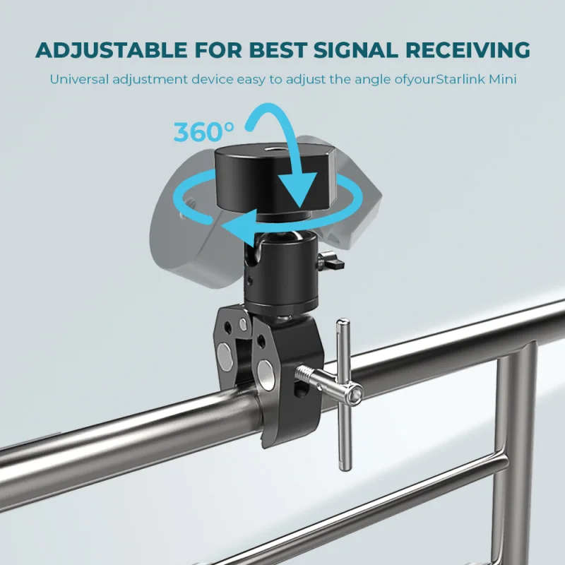 Для Starlink Mini Mount Mini4 RV Fence Открытый мобильный кронштейн Регулируемый угловой зажим Адаптер