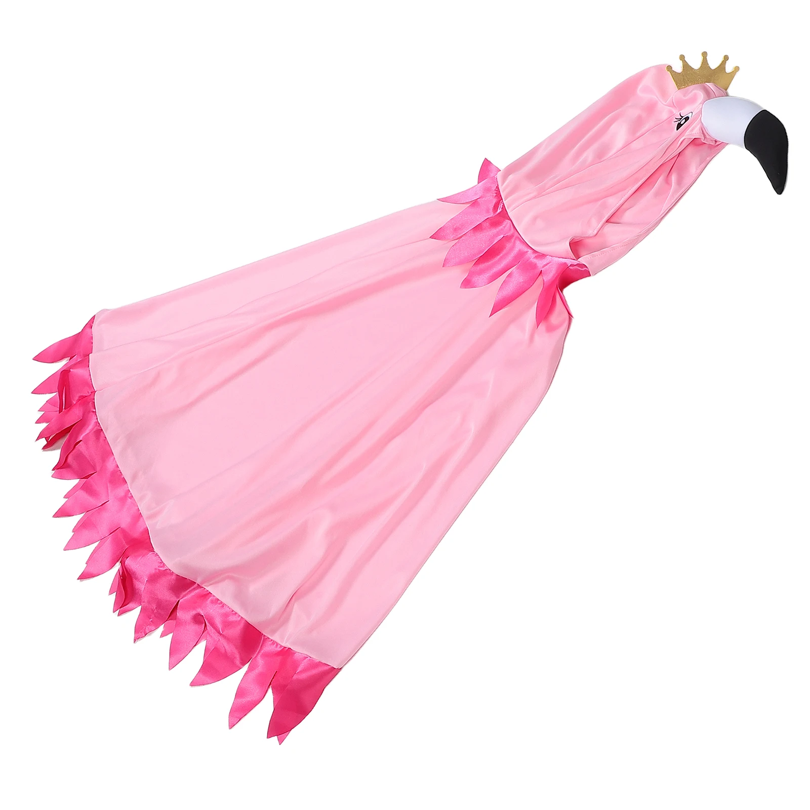 

Flamingo Costume Women Cape Hooded Cloak Soft Material Unique Design Valentine Carnival Party Prop Animal Outfit Girls