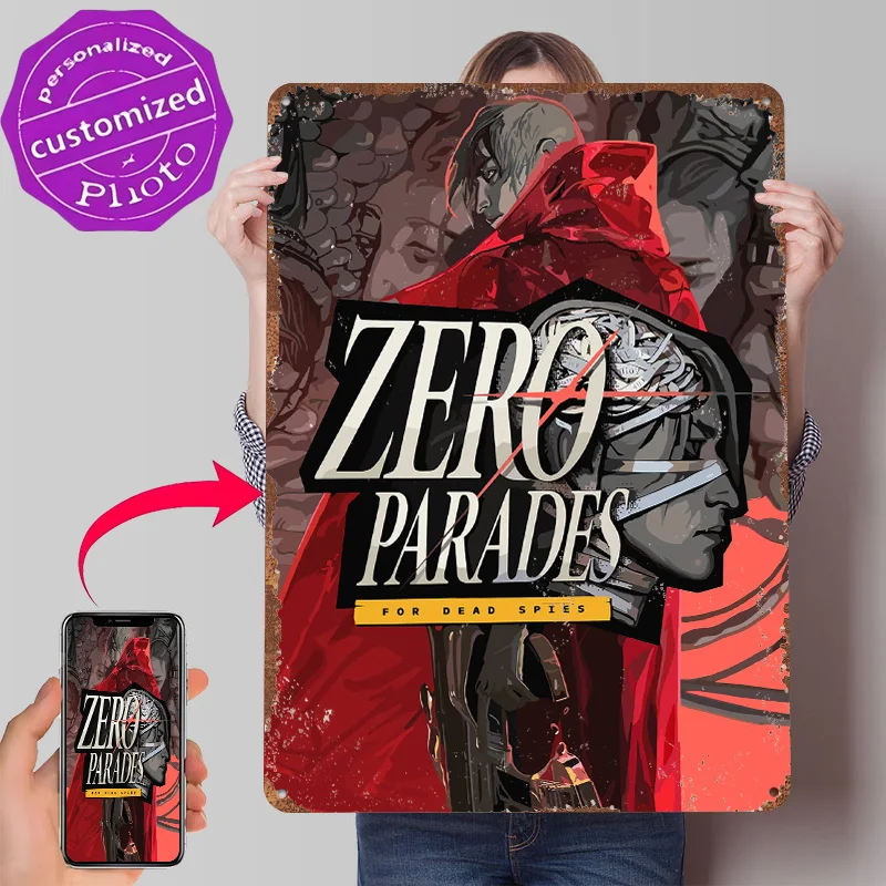 Zero Parades For Dead Spies Game Art Metal Poster Customized Wall Art Retro Vintage Tinplate Signs for Room Decorating Interior