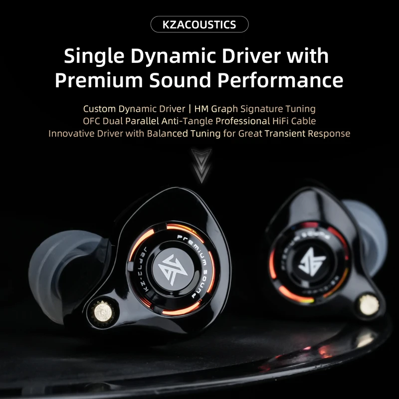 KZ Eldar Earphones 1DD Dynamic Driver Balanced IEM In Ear Monitor Sport Earbuds HiFi Stereo Music Wired Headphones PK EDX PRO X