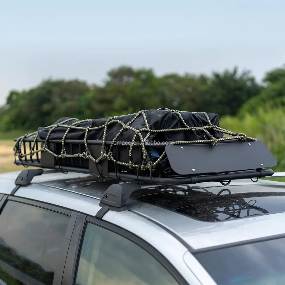 

Camping Gear Roof Rack Set for 2019+ Jimny 5 Doors - Off-Road Side Steps Tailgate Ladder