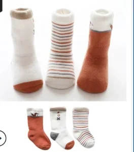 3 pairs Winter Thicken Newborn Baby Socks Toddler Baby Girls Boys Socks Soft Kids Children Socks Warm Clothes Accessories