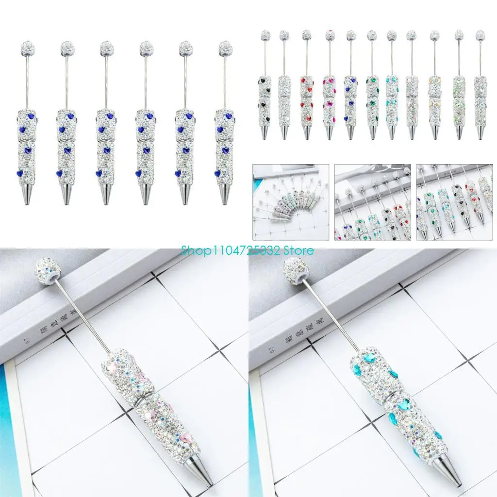 

P5EA 6шт шариковая ручка шариковая ручка 1,0 мм ручка для письма стразы необычная ручка