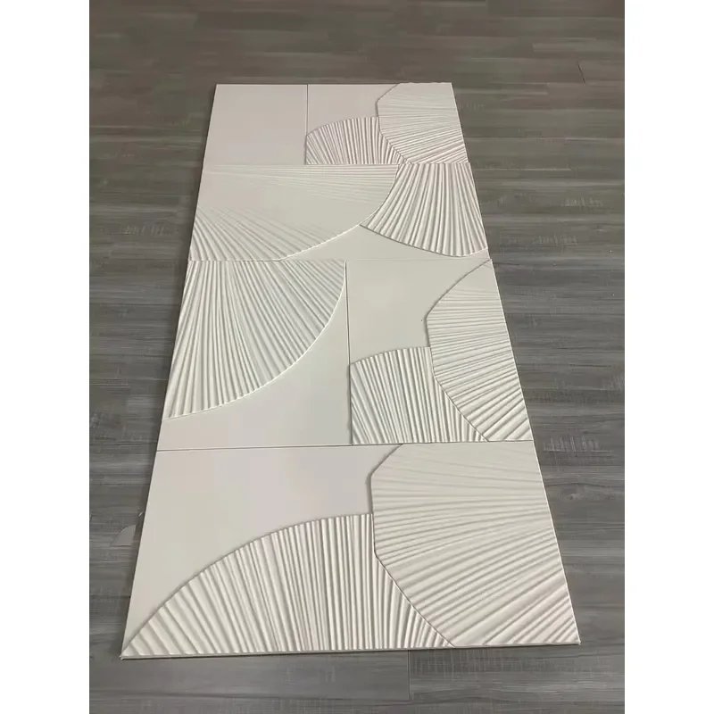 High-end Custom Home Interior Finish PVC Wood Living Room TV Background Wall Board Bedroom Embossed Carved 3D Art Wall Panels