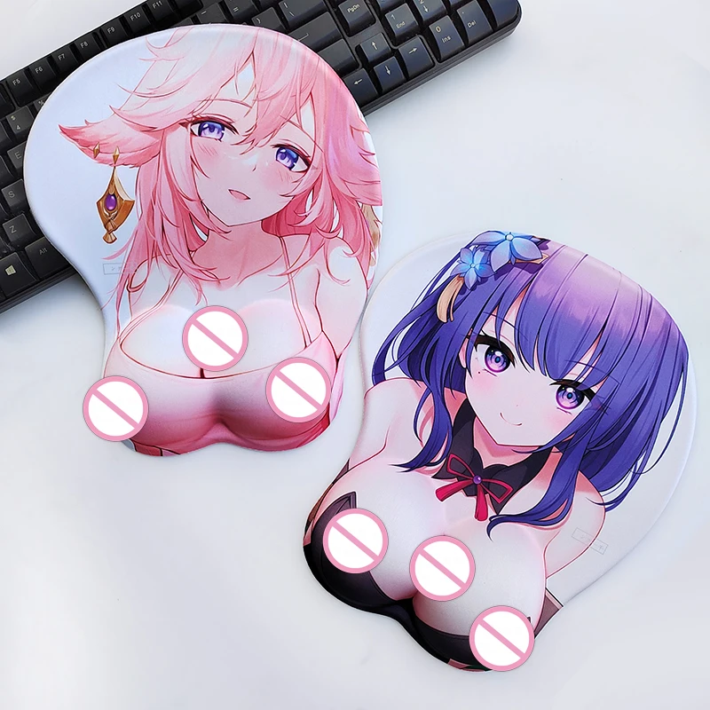 

mouse pad wrist support sexy big boobs 3D mouse pad with raised nipples super soft silicone gel breasts Wrist Rest desk mat