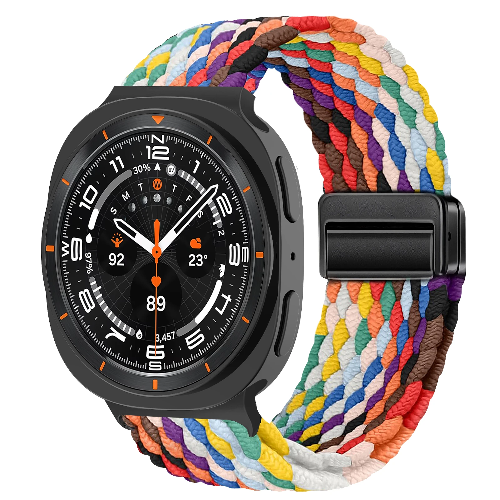 Magnetisches geflochtenes Armband für Samsung Galaxy Watch 9 8, 44 mm, 40 mm, Nylonarmband, Correa, Pulseira, Galaxy Watch 8 Classic 46 mm – Detail 2