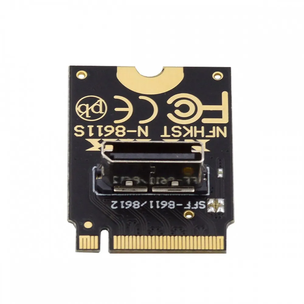 MDR 2230 PCI-E4.0 M.2 M-Key to Oculink SFF-8611 SFF-8612 Vertical Host Adapter for NVME U.2 SSD eGPU