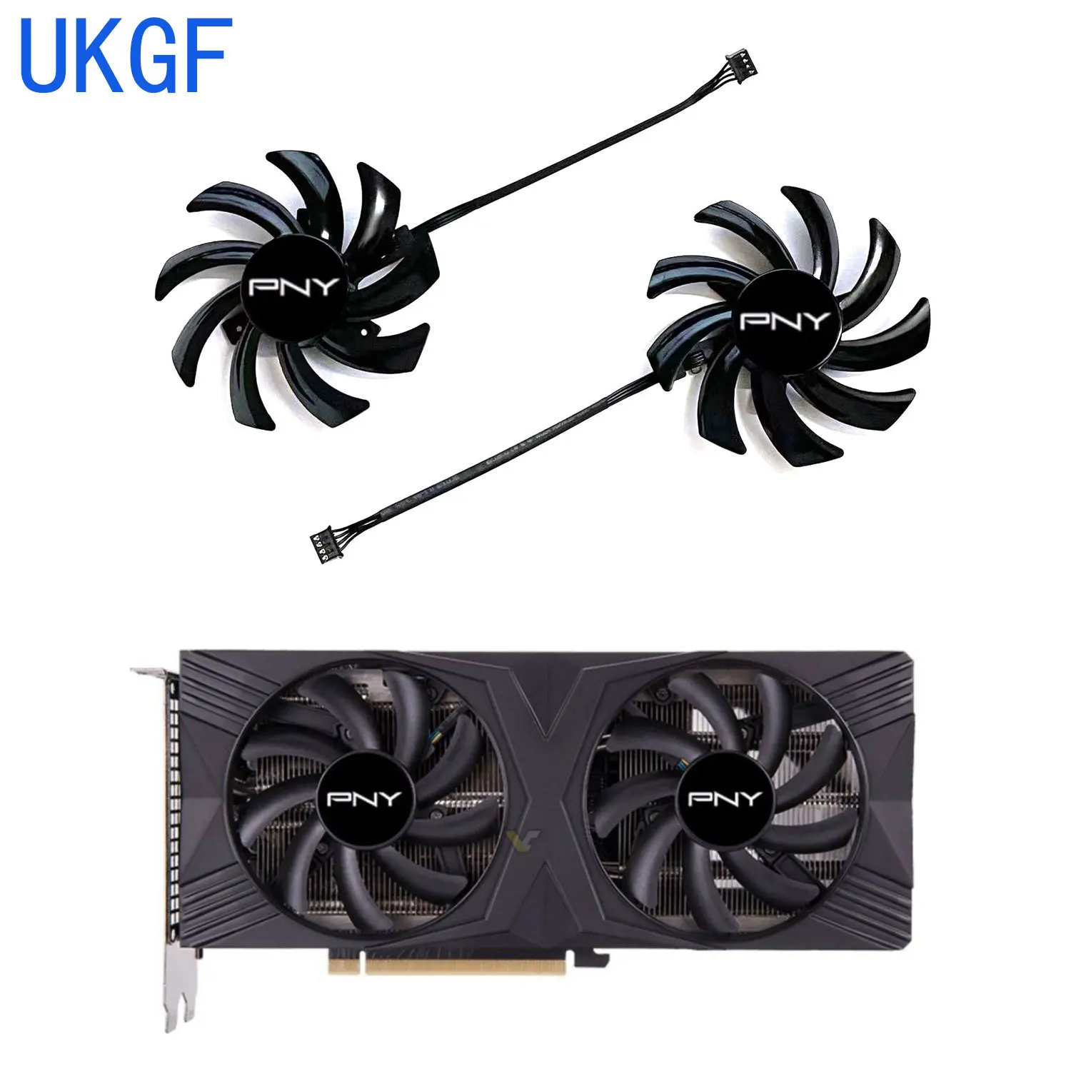 

New FDC10H12S9-C 4PIN 85MM RTX4070 GPU Fan for PNY Geforce Rtx4060ti 4070 4070S Verto Dual Fan Graphics Card Replacement Fan