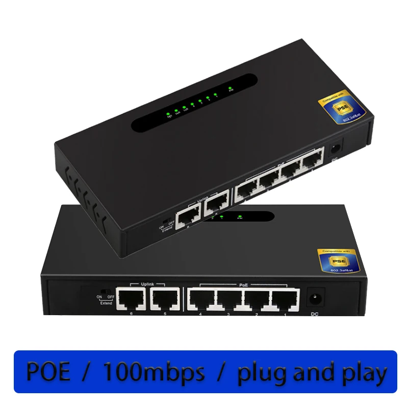 

100Mbps POE switch Ethernet Game Loading Adapter RJ-45 LAN Adapter LAN HUB Internet Splitter box dock station sharing switch