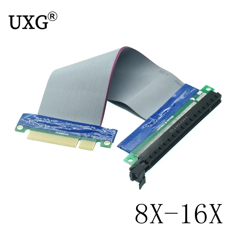 Karta rozszerzeń PCI Express PCIE Riser Card Extender PCI E 8X do 16X, adapter PCI-E Riser, przedłużacz PCIe X8, pozłacana, do kopania BTC