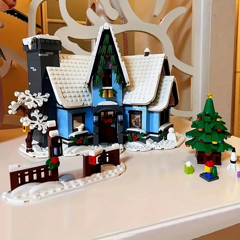 Creatieve Ideeën Serie Street View Moc Gebouwen Blok Bakstenen Model Speelgoed Voor Vrienden Verjaardagscadeaus Kerstcollectie 1197pcs