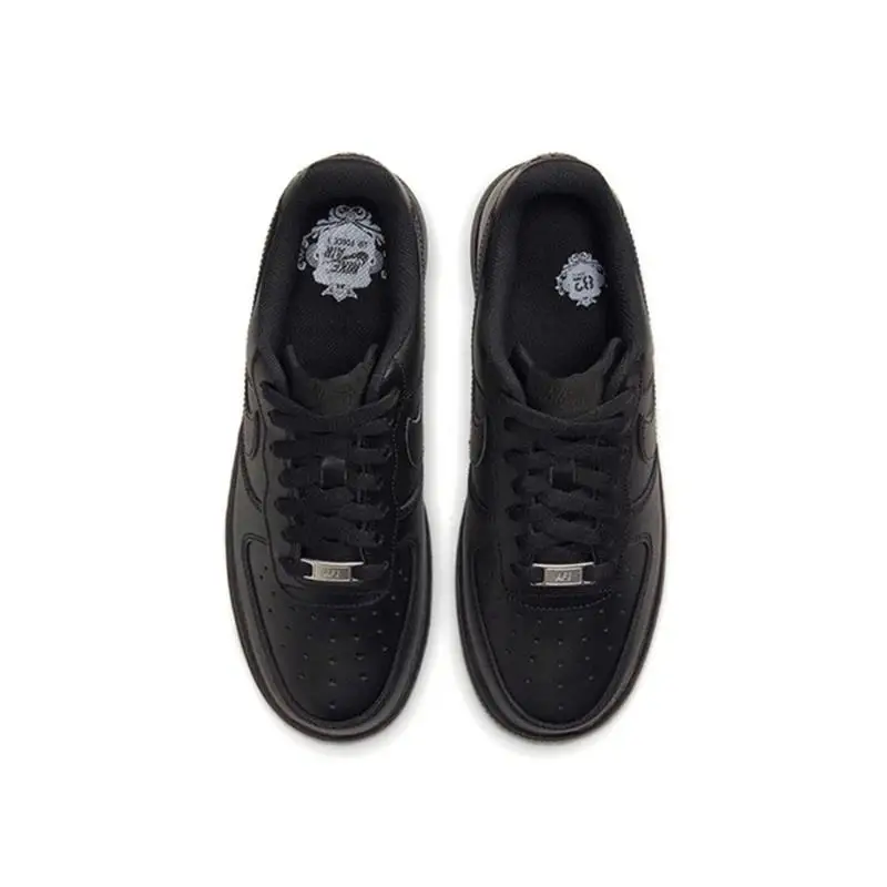 Nike Air Force 1 niskie \'07 czarne wrotki dla mężczyzn kobiety klasyki wszystko czarne trampki Af1 trampki sportowe