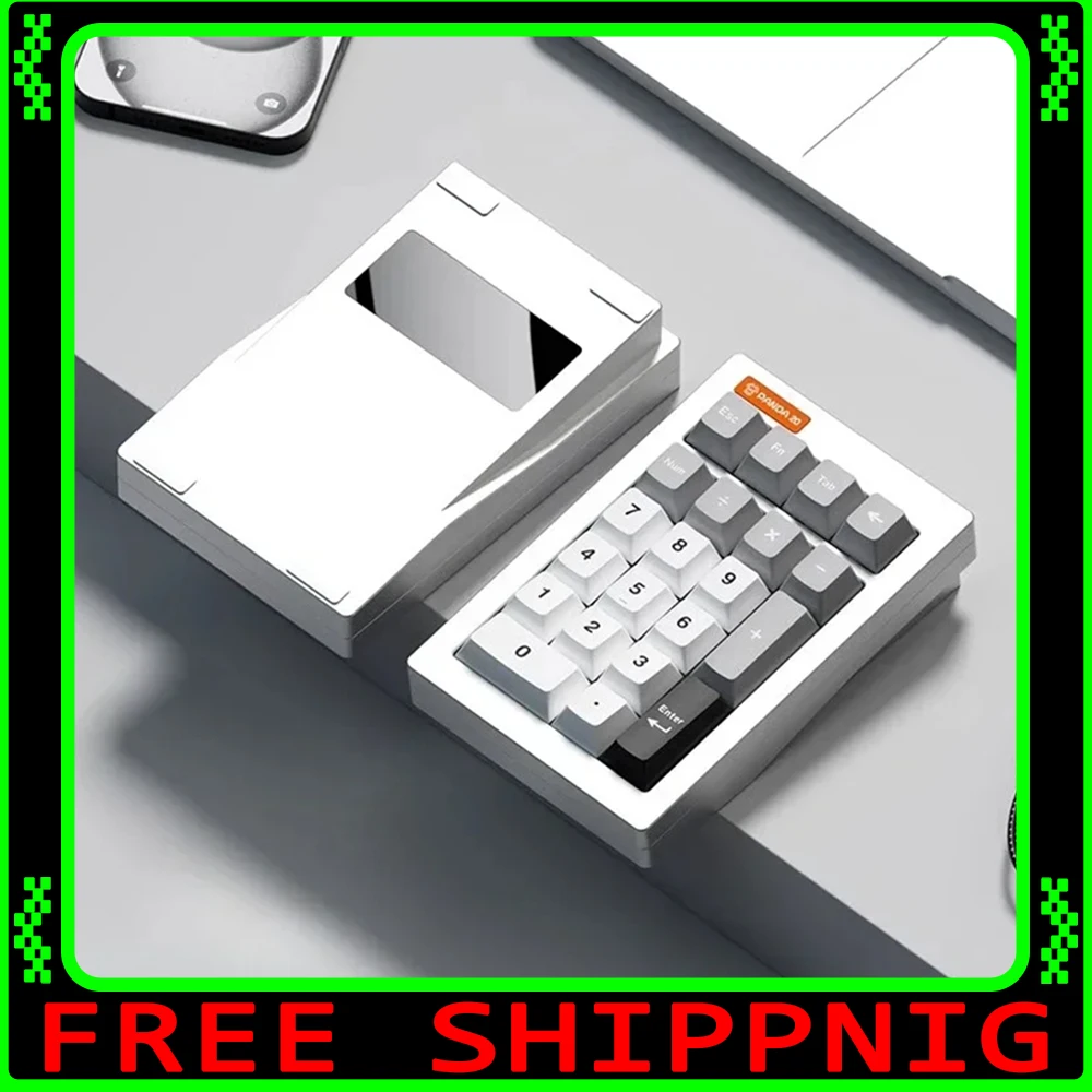 

PANDA20 V2 Комплект цифровой клавиатуры Беспроводная 3-режимная прокладка с возможностью горячей замены RGB Пользовательская алюминиевая офисная игровая механическая клавиатура с ЧПУ VIA Подарок