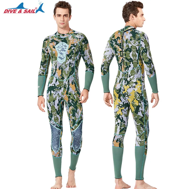 Men 3mm Neoprene Wetsuit Fullsuit Jumpsuit Diving Swimming Snorkeling Surfing Scuba Wet Suit Diving Suit One Piece Body Suit