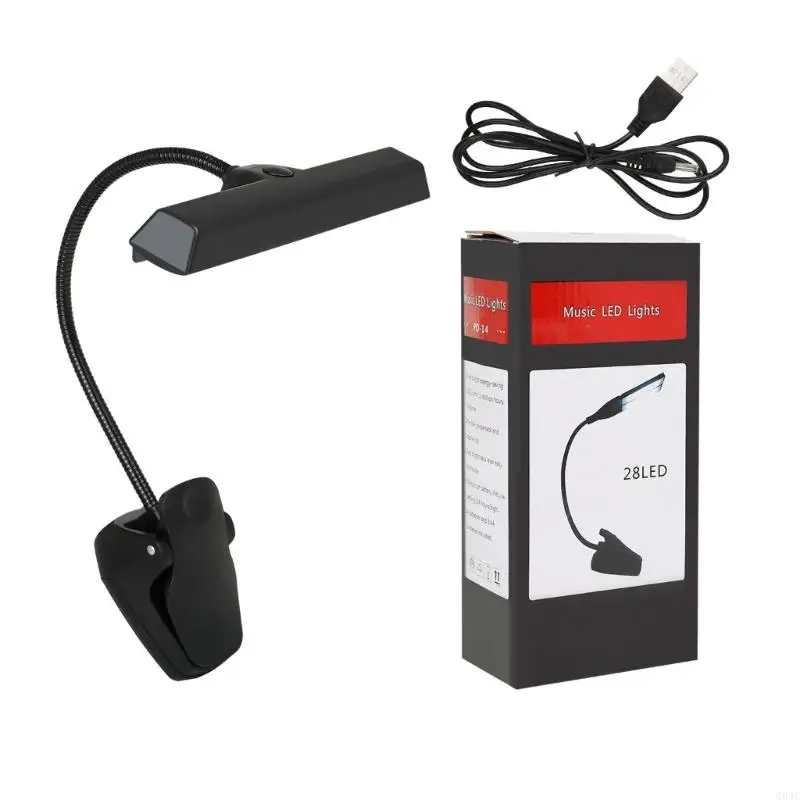 

Q84C Clip On Rechargeable Music Stand Lamp Flexible LED Music Stand Light Clip on LED Book Lights for Piano, Book Reading