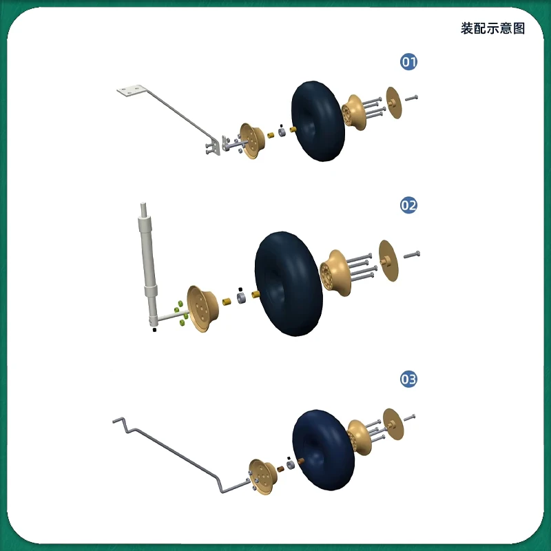 Roues de train d'atterrissage pour avion RC, roues pour partenaires, aile, modèle d'avion, 4.5, 1 pièce