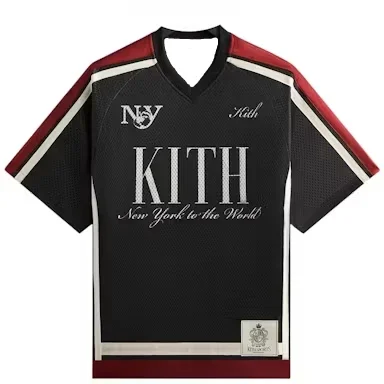 

Летняя сетчатая футболка Kith Leon, черная мужская футбольная майка с круглым вырезом, дышащая быстросохнущая футболка, спортивный топ для мотоцикла