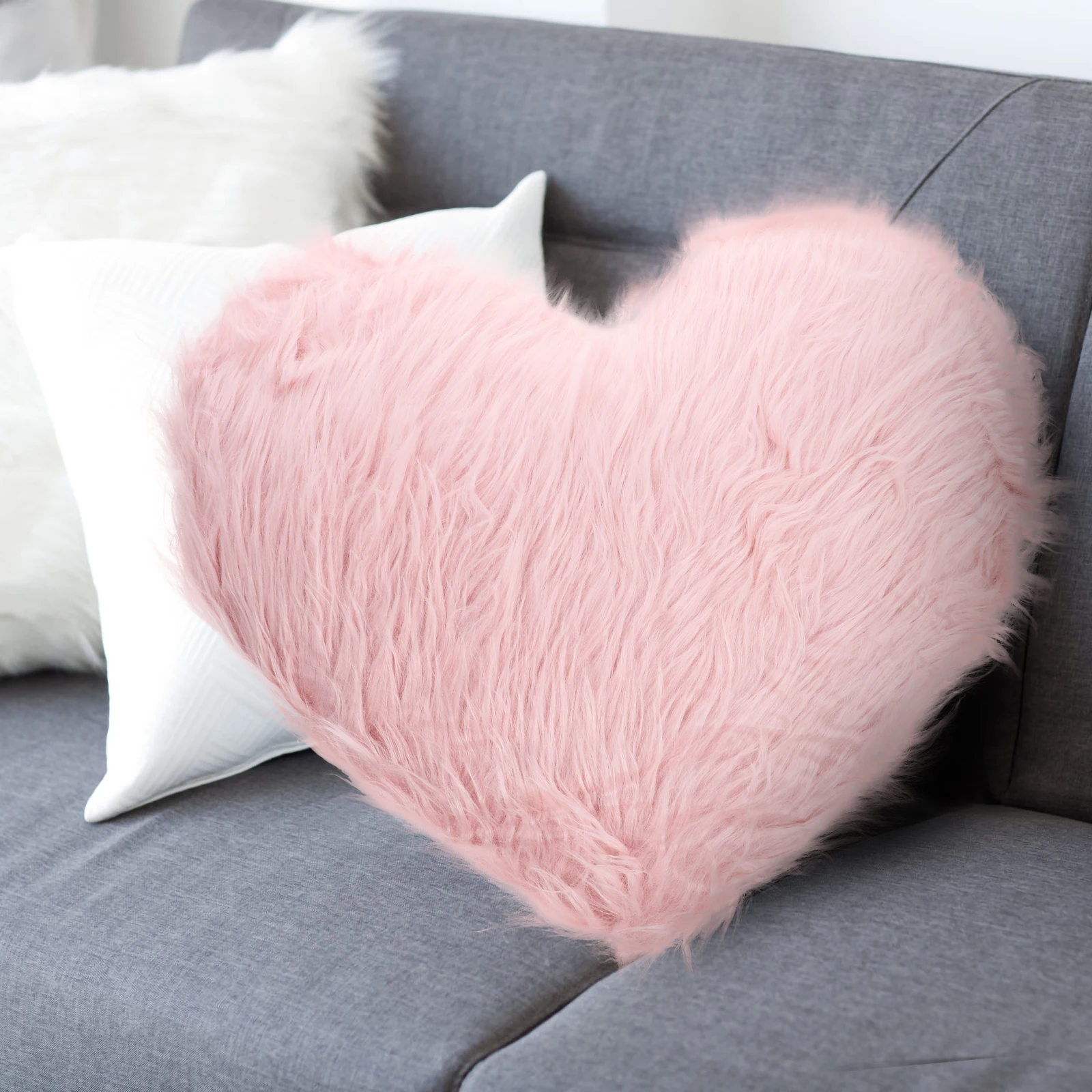 

Heart Shaped Pillow Decorative Cushion for Living Room Bedroom 14x14 Inches Valentine Gifts Heart Pillows Home