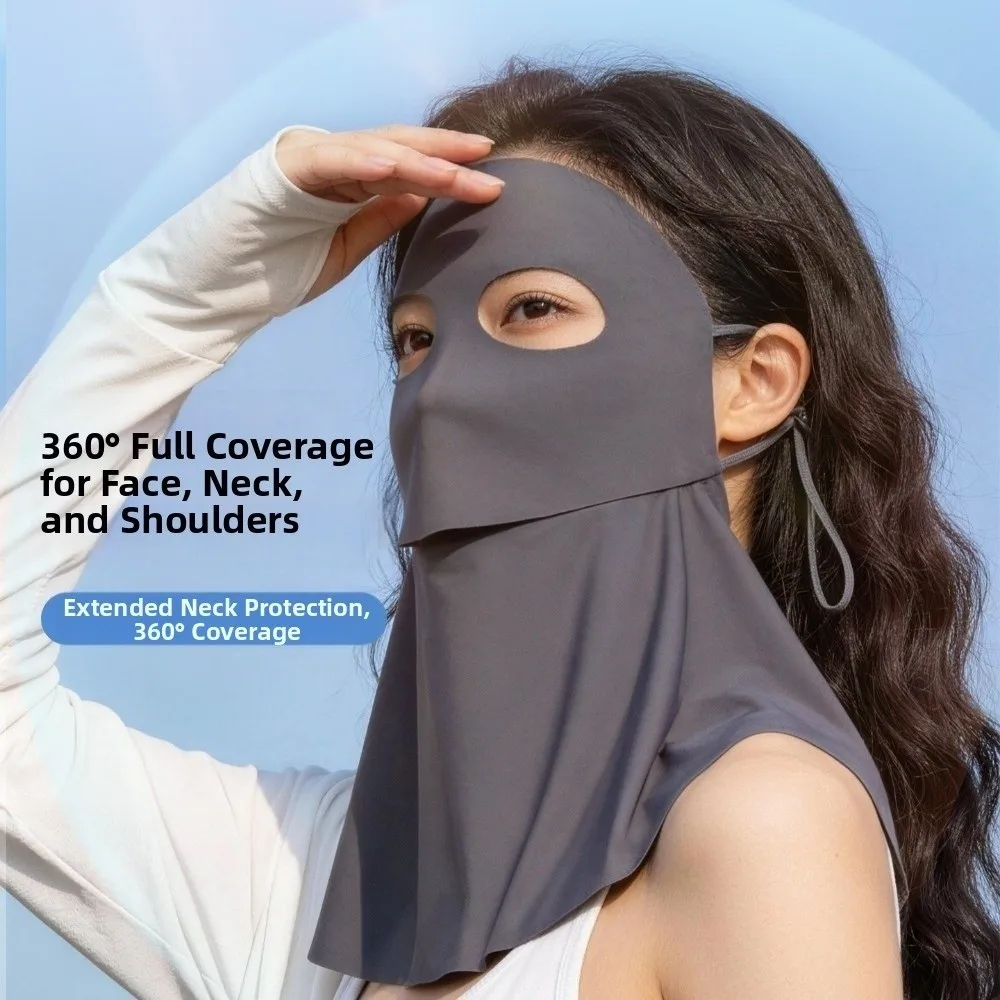 

UPF100+ Sunscreen Face Mask Shoulder/Neck Protection Breathable UV Protection Face Cover Facial Running & Cycling