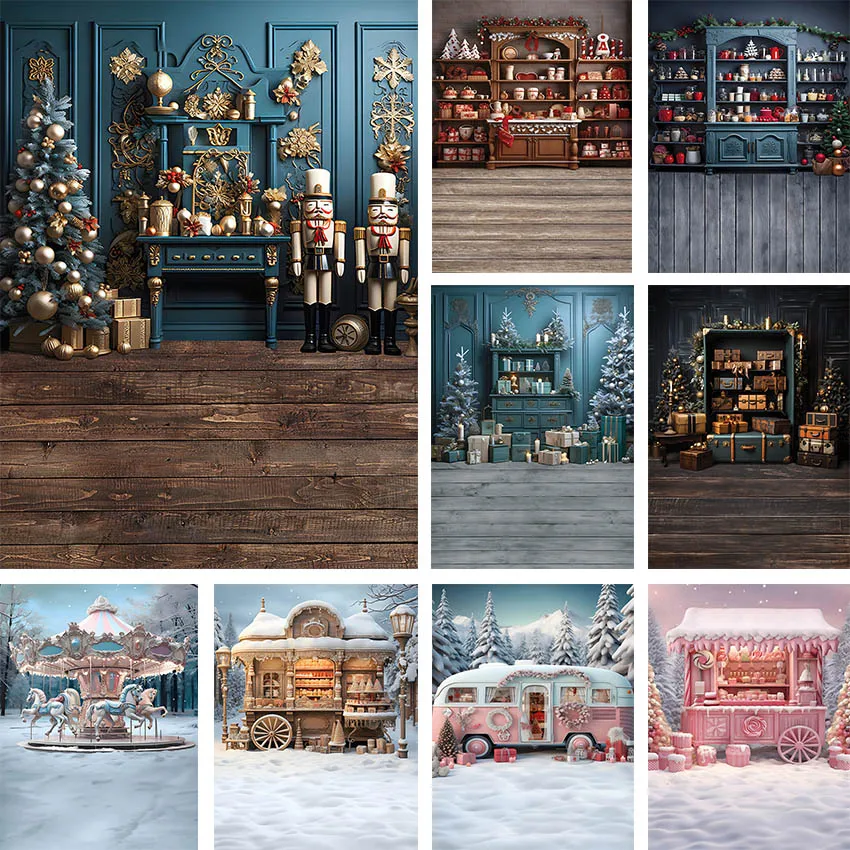 Mehofond Photography Background Christmas Kitchen Candy Winter Xmas Holiday Kid Family Party Portrait Decor Backdrop Photo Studi