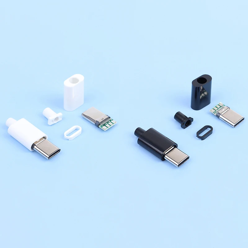 2set Type-C Mirco USB 3.1 High Current Fast Charging Connector Male Plug DIY Repair Accessories-F(x)