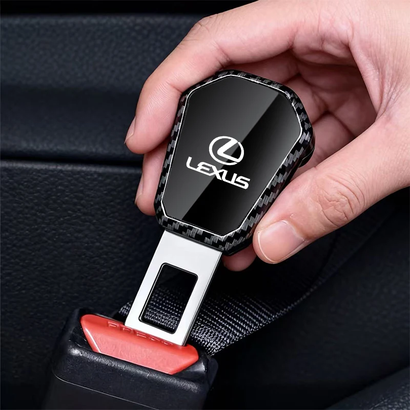 

Car Sticker Carbon Fiber Car Seat Belt Clip Extender Metal Badge Lock Buckle For Lexus RX300 IS200 IS250 ES350 Ct200h UX250h NX3