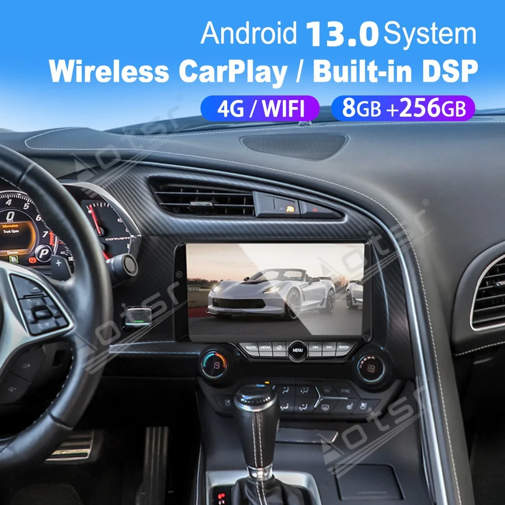 8 Core Android Auto Car Multimedia Automotive For Chevrolet Corvette C7 2013-2019 Car Stereo Radio GPS Navigation WIFI Head Unit