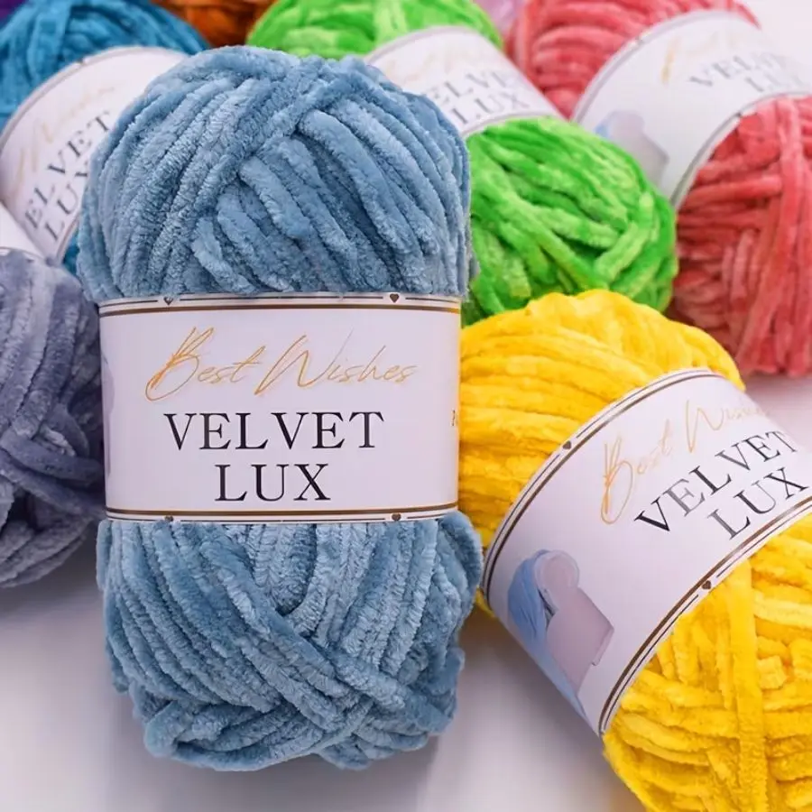 Schneevelours-Garn 3er-Set 300g Weiches Flauschiges Plüschgarn Warmes Häkel- und Strickgarn für DIY Pullover Schal Mütze Decke – Detail 2