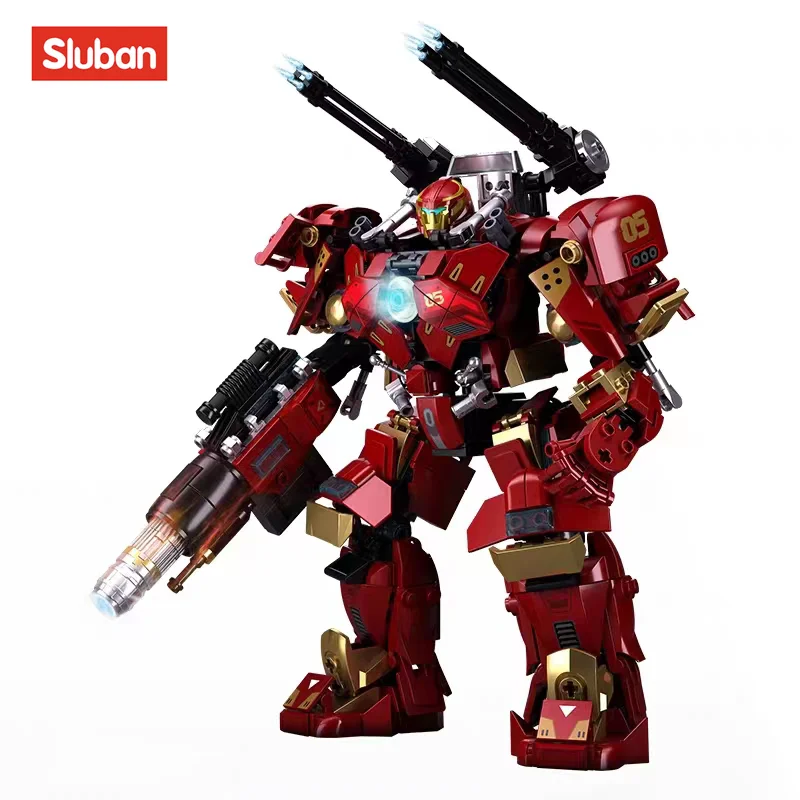 Sluban Building Block Toys Robot Alpha B1181 Warrior Hulk 588PCS Bricks Original Mechanical Armor Compatbile With Leading Brands