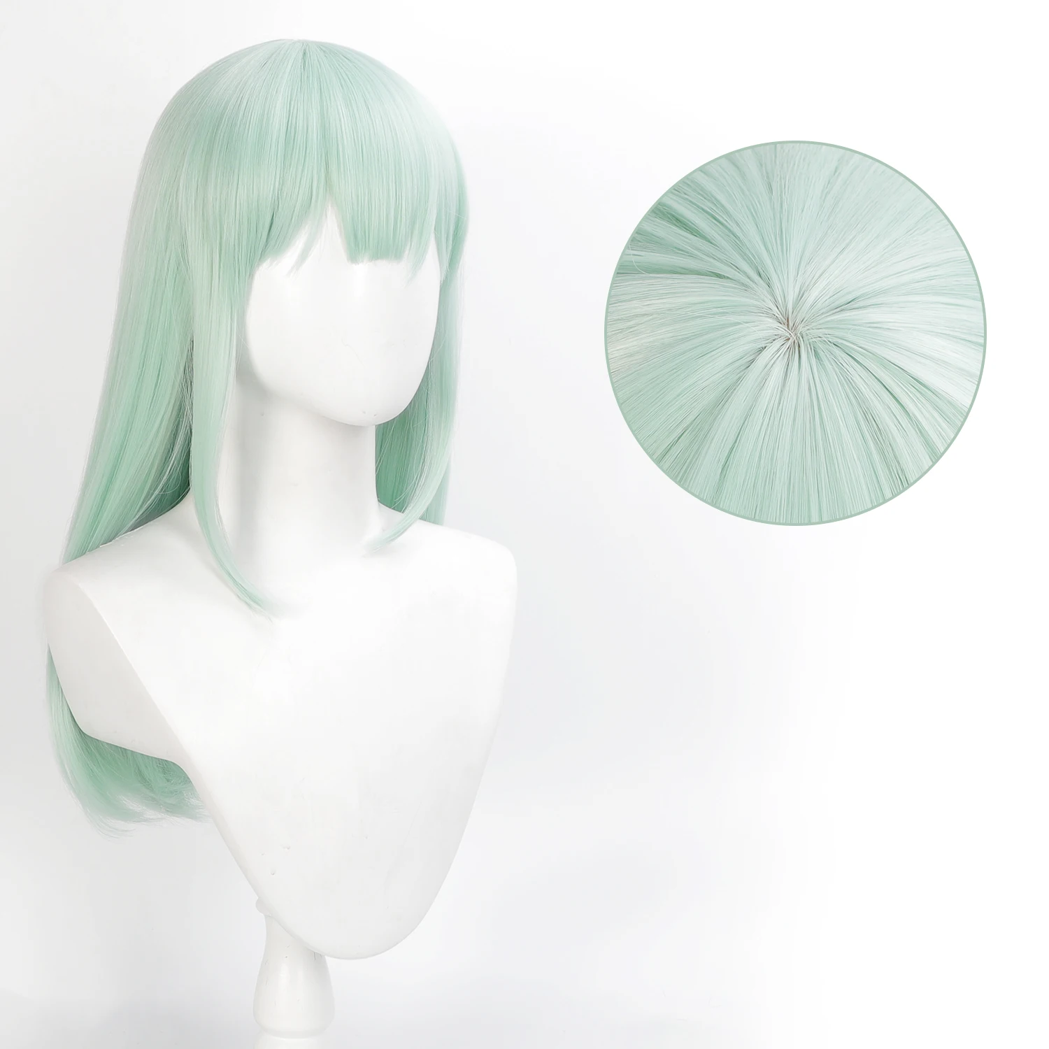 วิกผมอนิเมะ วิกคอสเพลย์ Mortis จาก Arknights × BanG Dream Ave Mujica วิกผมสำหรับเล่นเกมส์ครอสโอเวอร์ วิกผมสีเขียวใยสังเคราะห์สำหรับงานปาร์ตี้อนิเมะ