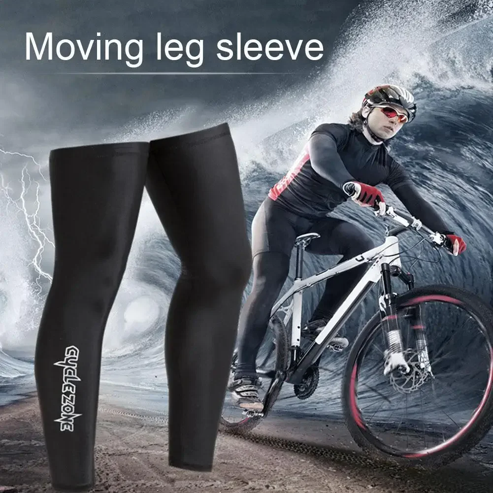 1Pair Summer Cycling Leg Compression Sleeves Outdoor Sports Quick Dry Knee Protection Leggings Running Basketball Anti UV