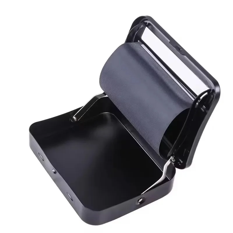 Portable Tobacco Rolling Box Machine Semi-Automatic Cigarette Maker with Metal Case | All-in-One Storage for Smoking Accessories