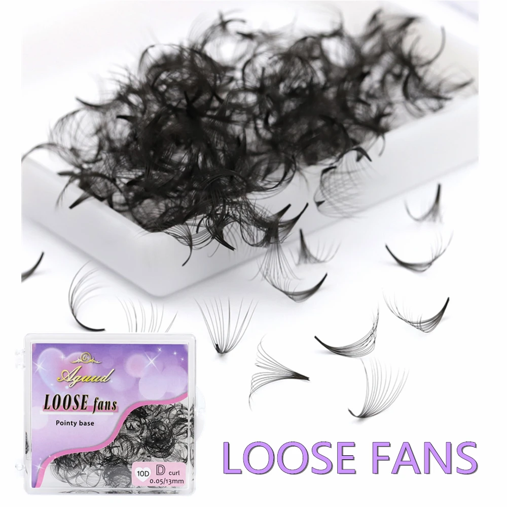 

AGUUD Loose Fans Premade Fan Lash Extensions 3D 4D 5D 6D 8D 10D 12D 16D 20D Pointy Base Готовый букет русских объемных ресниц