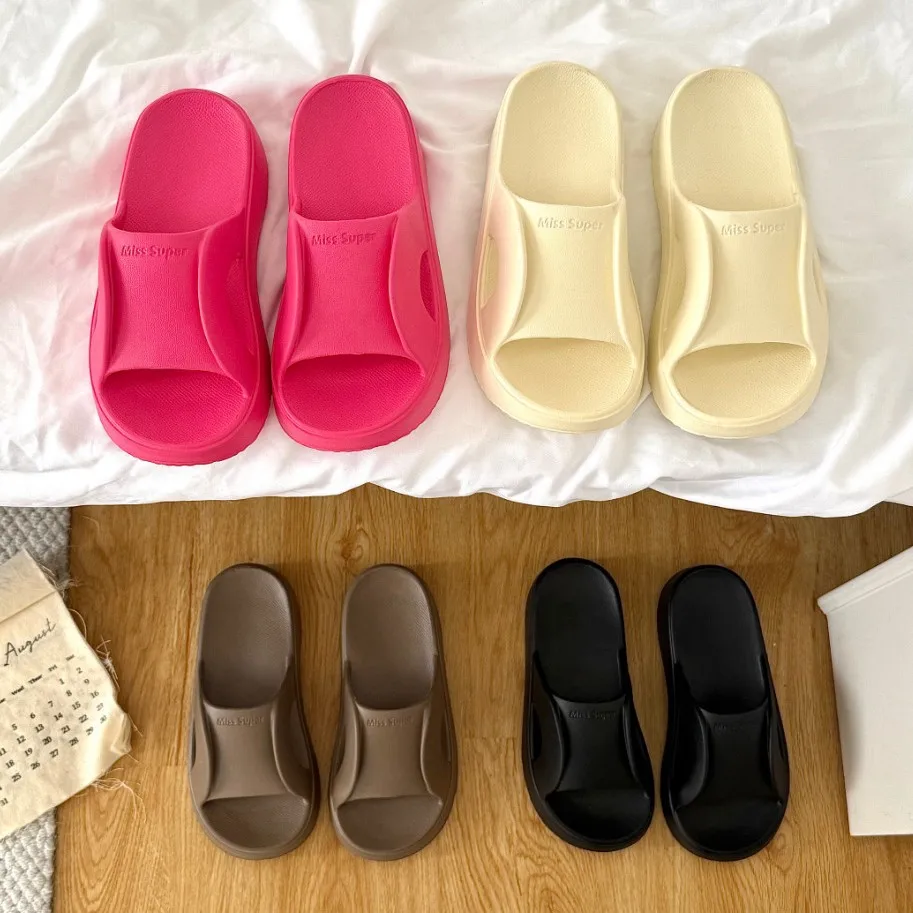 

2026 New Women's EVA Thick Sole Home Slippers All Season Versatile Couple Indoor Bathroom Non-Slip Soft Bottom Sandals