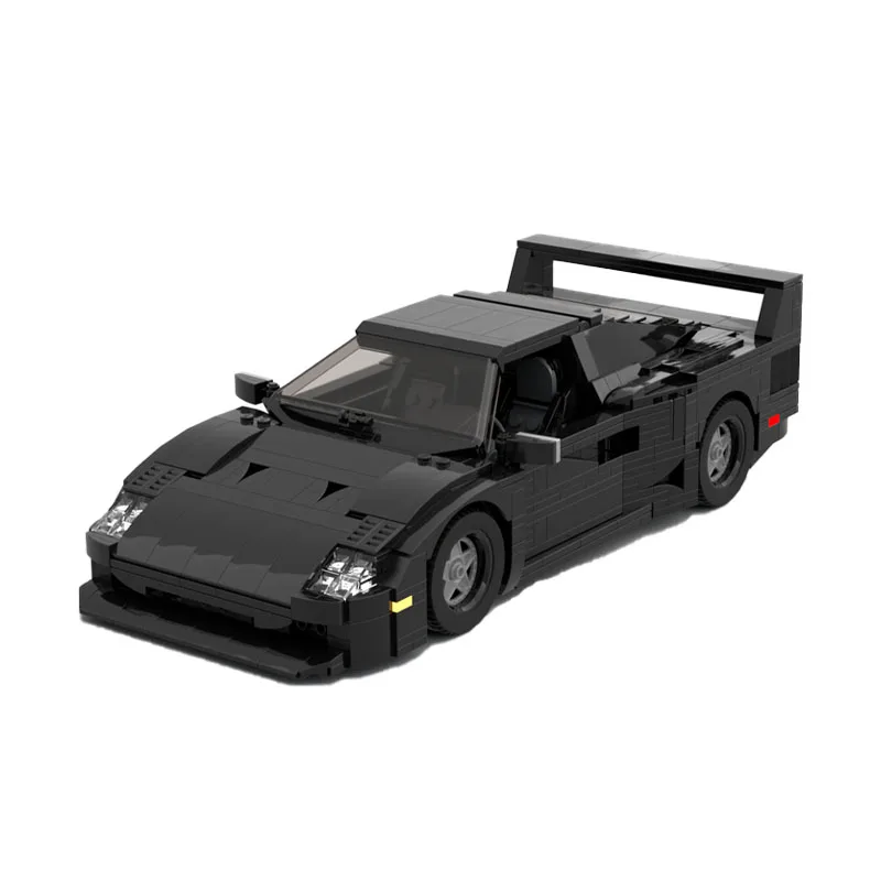 

MOC-86902 Iconic F40 Black Classic Supercar Splicing Assembly Building Block Model1468 Parts Adult Kids Birthday Custom Toy Gift