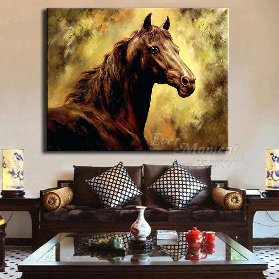 Ever Moment Diamond Panting Mosaic Full Square Drill Horse Decoration For Home Diamond Embroidery 5D DIY Handmade ASF1408