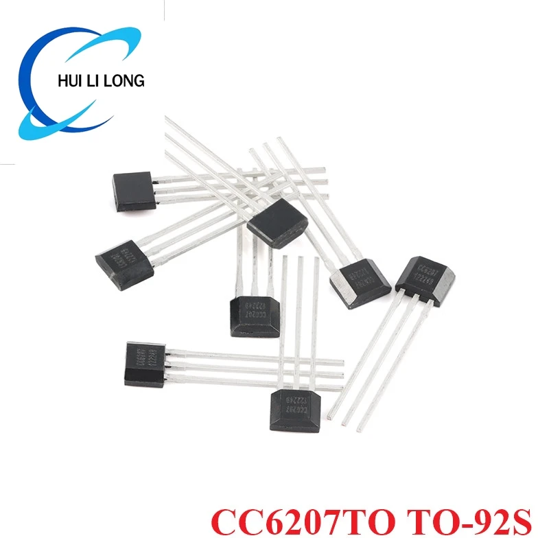 10pcs CC6207TO TO-92S CC6207 6207T 6207 TO92S All-polarity Latching Micro-power Hall-effect Switch Sensor IC Chip New Original
