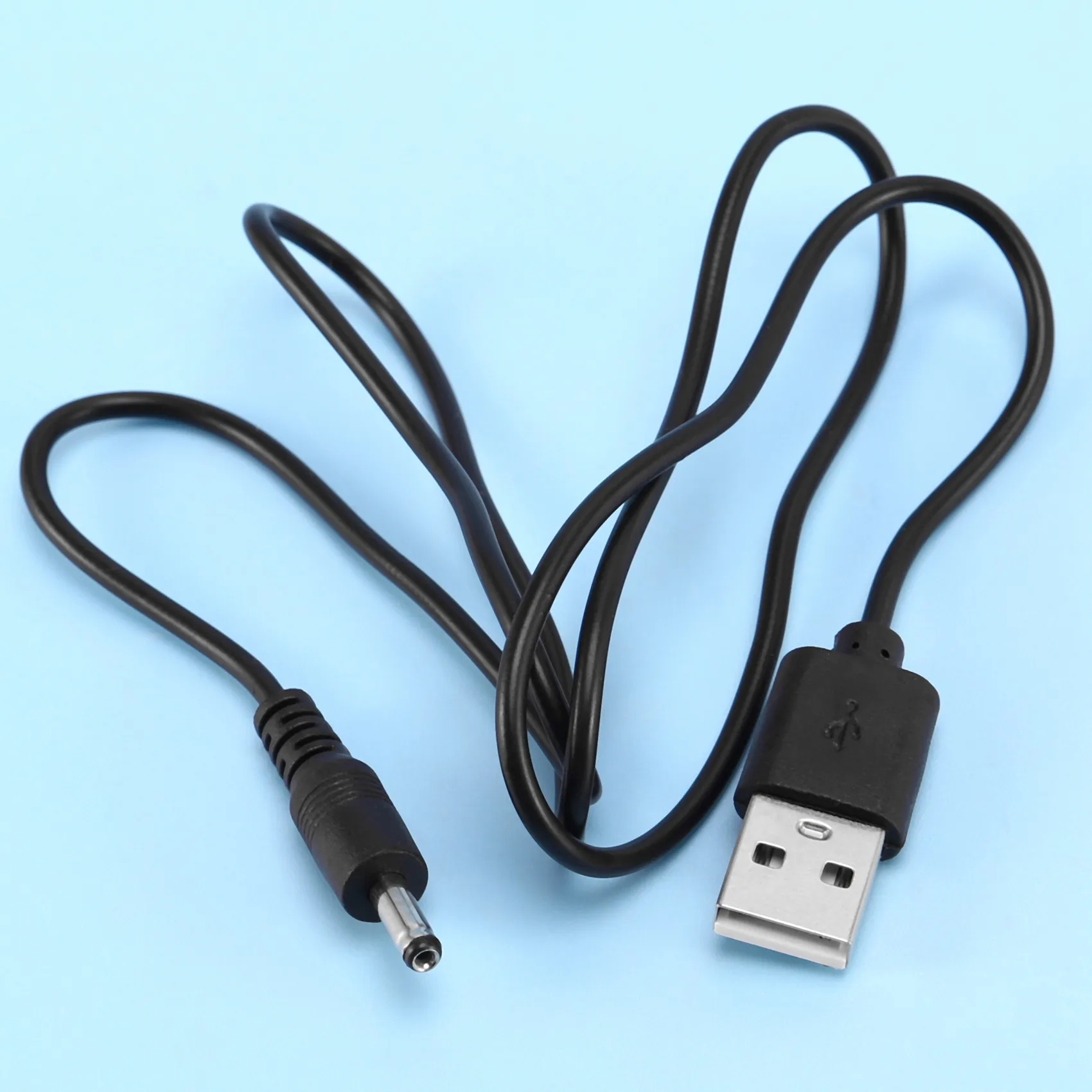 ارتفاع 3.5 مم × 1.3 مم كابل USB أسود سلك شاحن سلك إمداد الطاقة