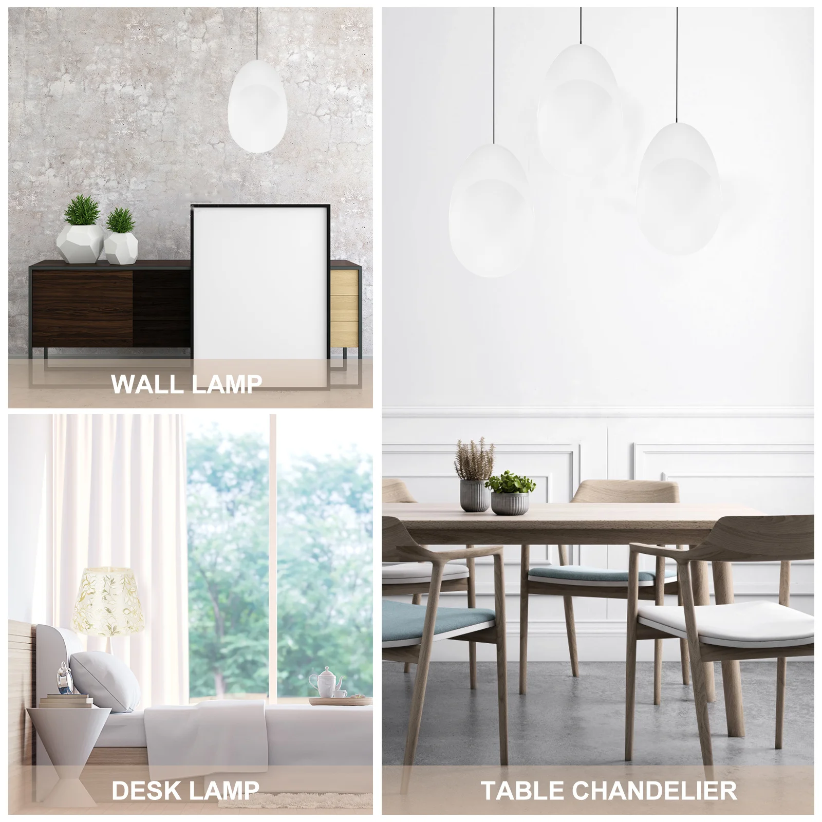 

6pcs Horseshoe Lamp Shades White Glass Cover for Floor Hanging Wall Table Lamps Dustproof Lighting Accessories