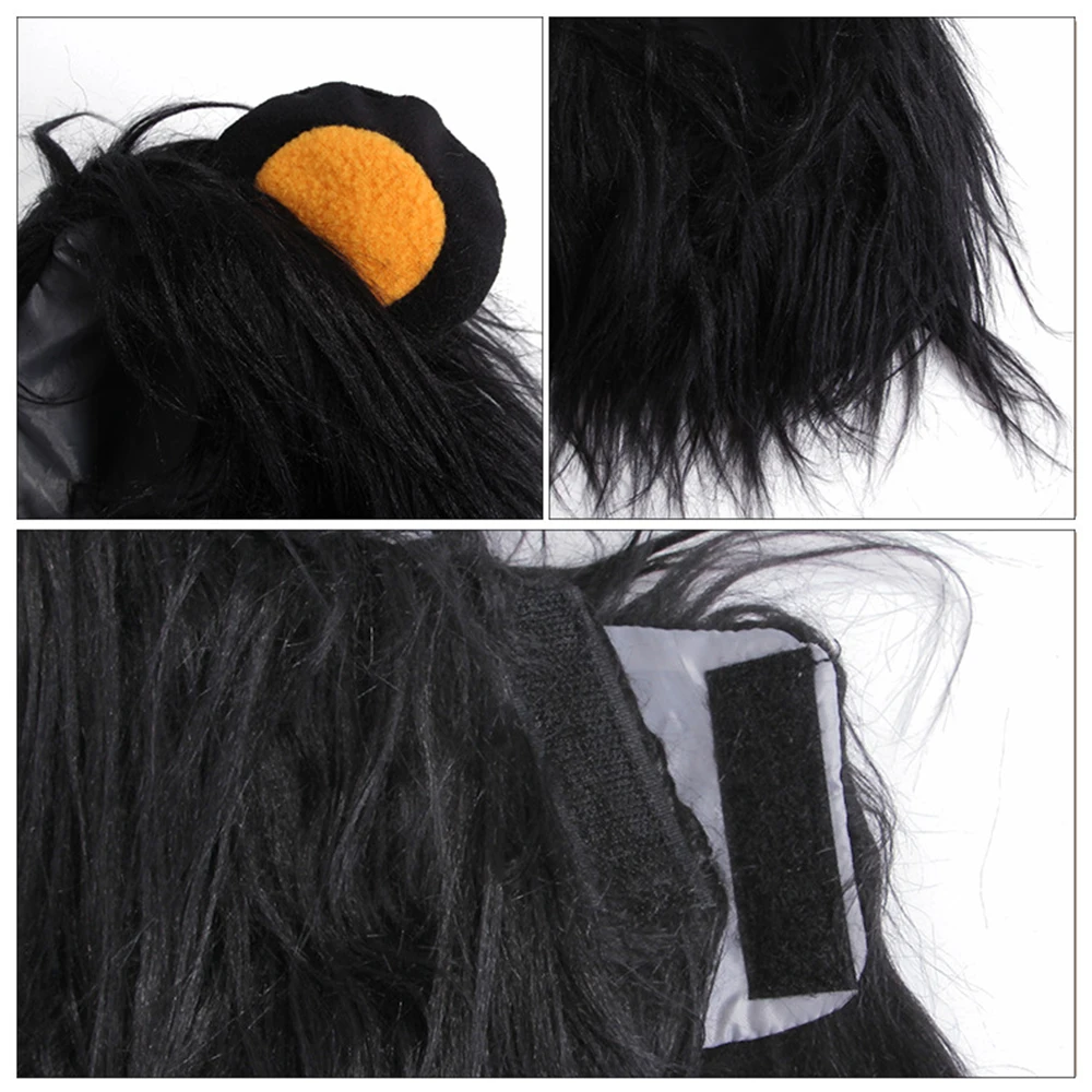 Cat Cosplay Dress Up Pet Hat Lion Mane for Cat Puppy Lion Wig Costume Party Decoration Halloween Christmas Pet Supplies