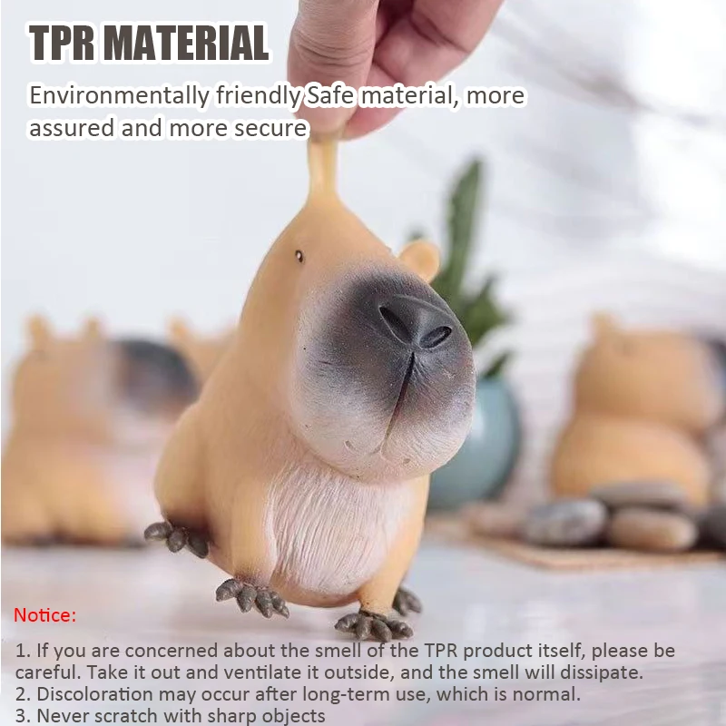 Capybara Slow Rebound Toy Funny Simulation Animal Squeeze Toys TPR Cute Squishy Pinch Stress Reliever Toys Kid Birthday Gifts