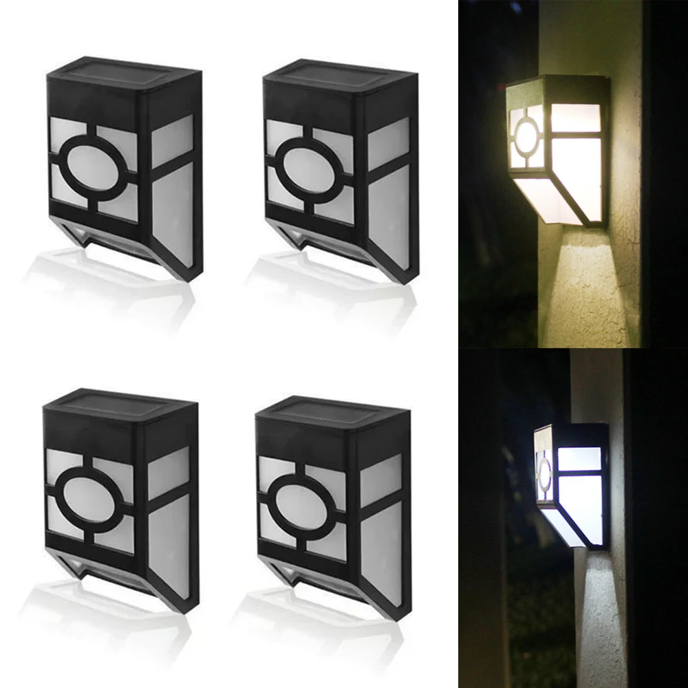 

2 шт./4 шт. солнечные фонари для забора, садовые, светодиодные настенные светильники в стиле ретро, солнечные фонари с автоматическим включением/выключением, освещение для садового забора для патио