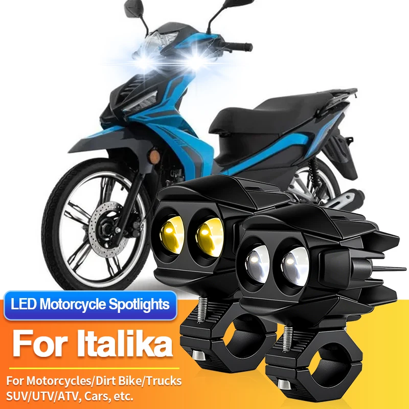 

1 Set LED Motorcycles Headlight 2 Color Spotlight Truck ATV for Italika FT150G/FT180 TS/RC125/RC150/RC200/RT200/ST90/TC250/X125
