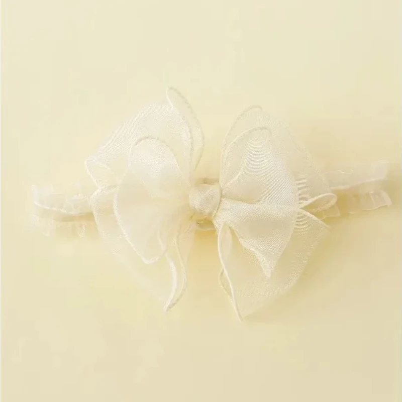 مجموعة مكونة من قطعتين: عصابة رأس على شكل فيونكة دانتيل للأطفال وجوارب قطنية غير قابلة للانزلاق، جوارب للفتيات حديثي الولادة مع عصابة رأس لإكسسوارات شعر الطفل