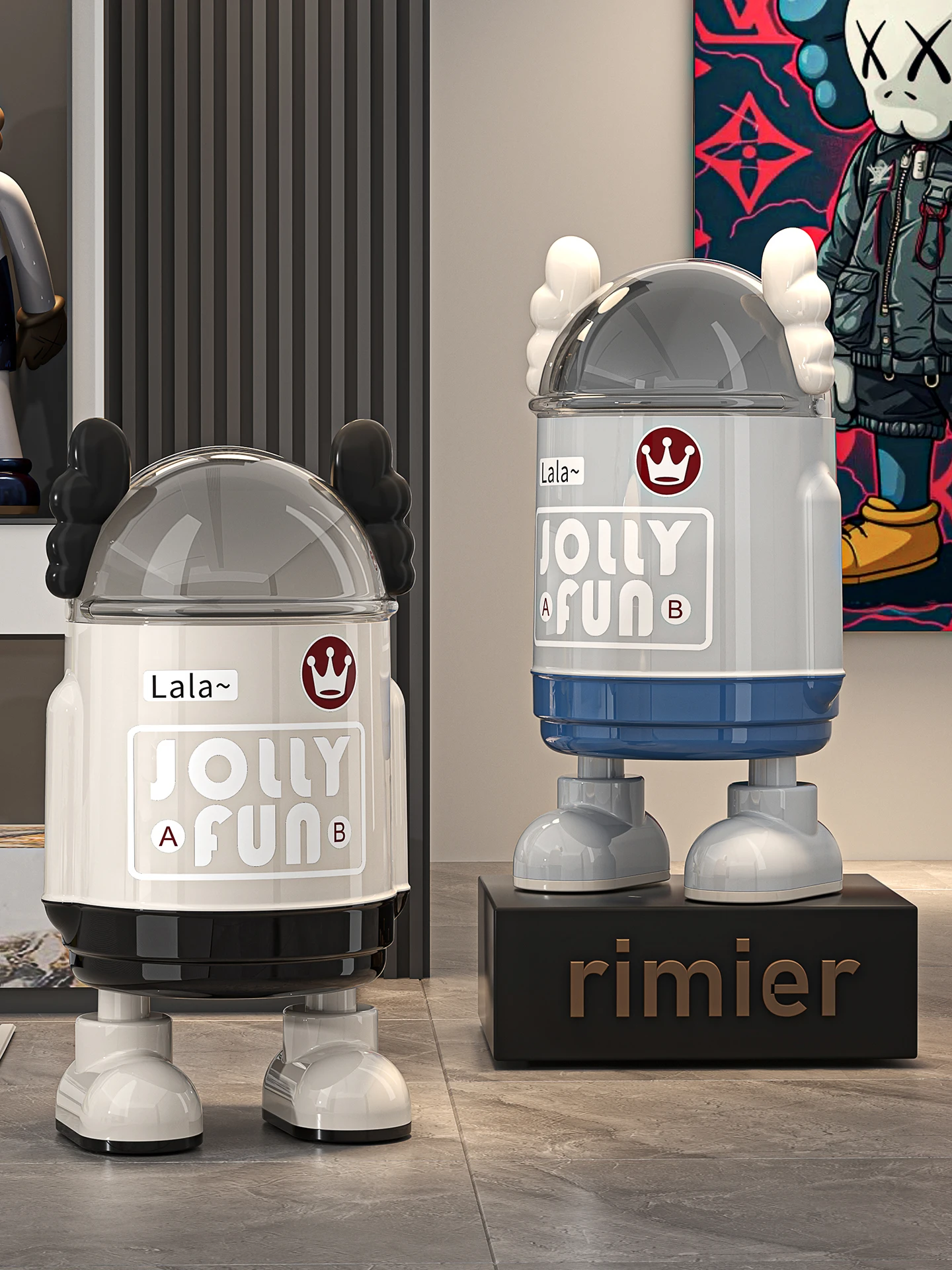 

High Capaci Tra Can Luxury Design for Batoom Bedroom Home Use Large Size Paper Basket Flip Cover Long Tub ape