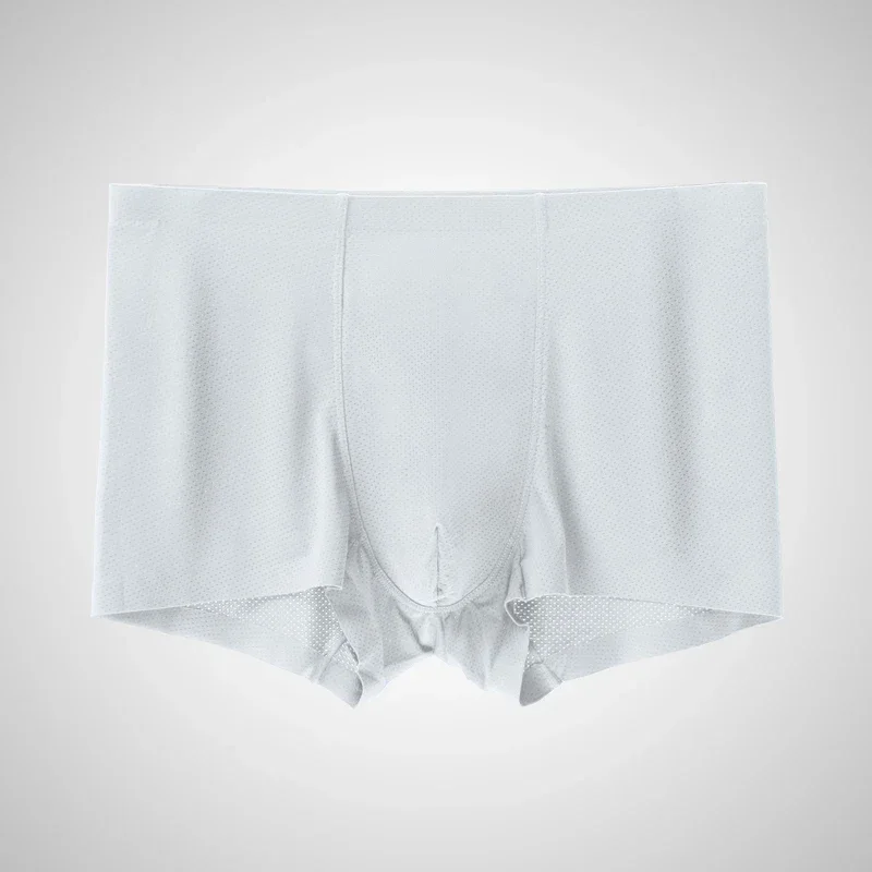 Pantaloni piatti antibatterici in grafene migliorati traspiranti estivi da 5 pezzi, pantaloni sottili a quattro angoli senza cuciture con filo di ghiaccio, un pezzo