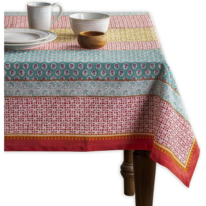 Table Cloths 100% Cotton 60 Inch x 90 Inch Decorative Washable Rectangle Tablecloth Table Cloth, Dining, Kitchen