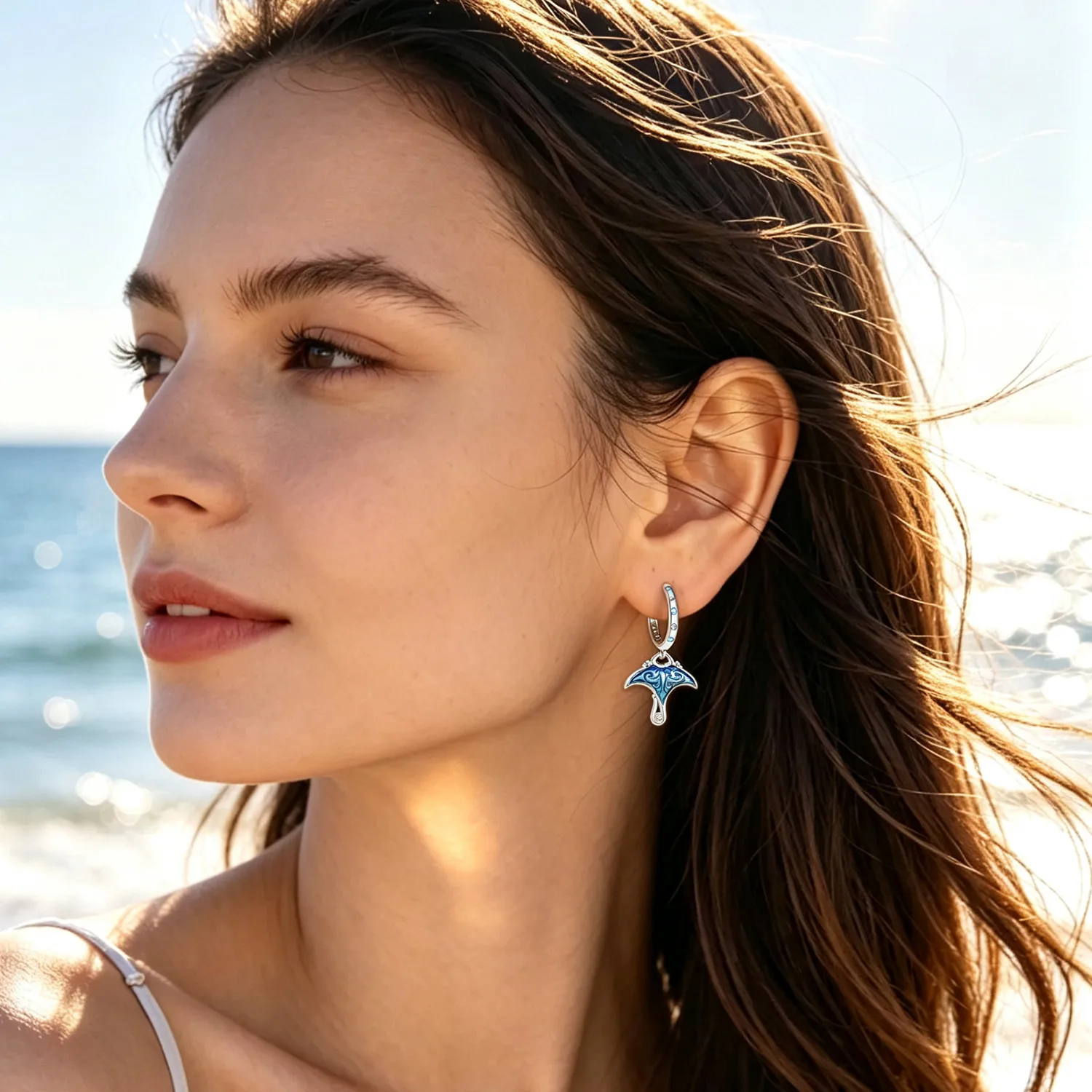Orstarry 925 Sterling Silver Devil Fish Marine Animals Drop Earring Women Earring Trendy Party Original Jewelry Anniversary Gift
